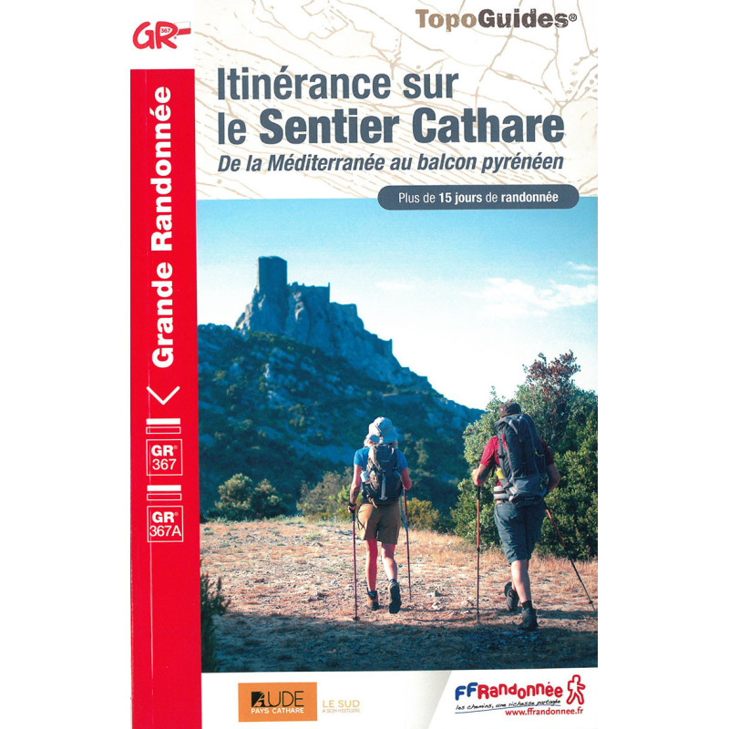 Carte randonnée GR367/GR367A ITINÉRANCE SUR LE SENTIER CATHARE 367
