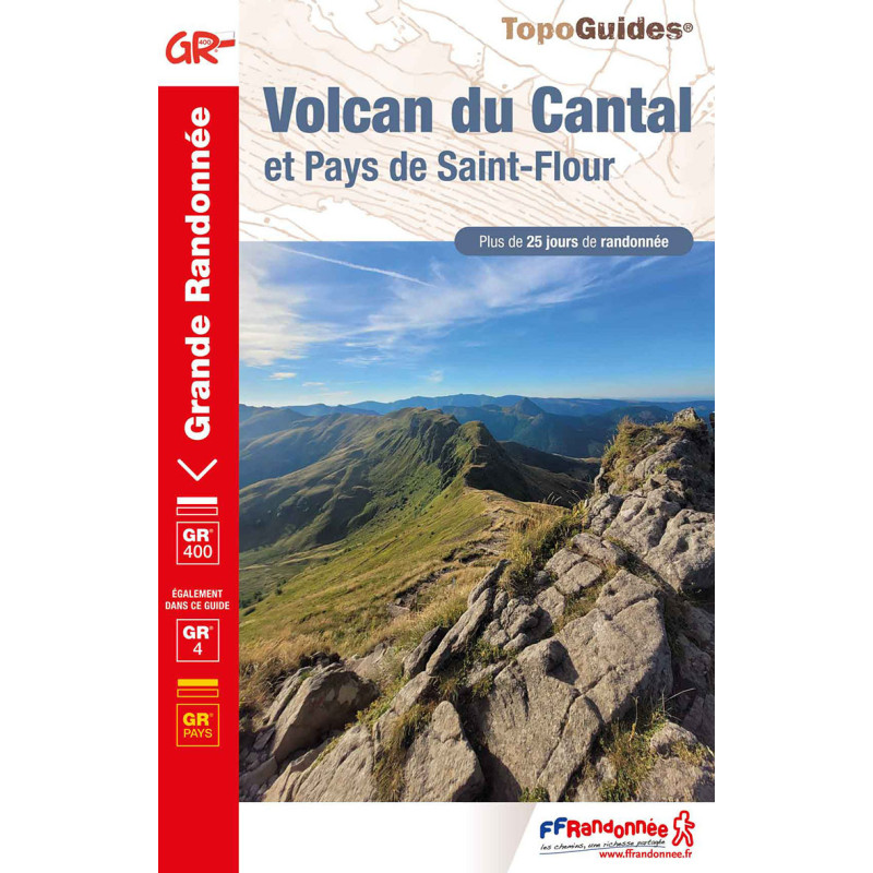 Carte randonnée GR4/GR400 VOLCAN DU CANTAL : PAYS DE ST FLOUR 400