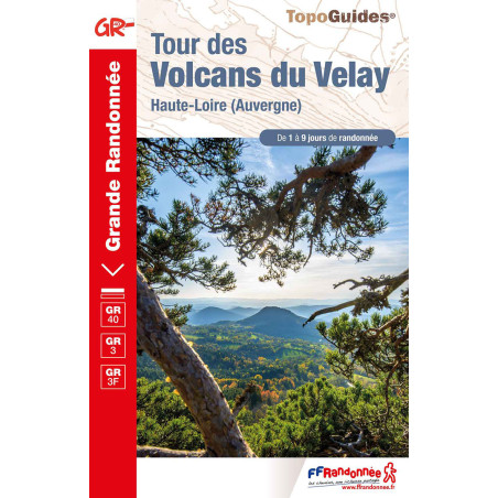 Carte randonnée GR40/GR3/GR3F TOUR DES VOLCANS DU VELAY 425