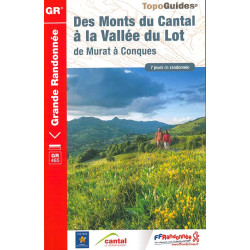 Carte randonnée GR465 DES MONTS DU CANTAL À LA VALLEE DU LOT 465