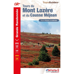 Carte randonnée GR6/GR7/GR68/GR70 TOUR DU MONT LOZERE ET DU CAUSSE MEJEAN 631
