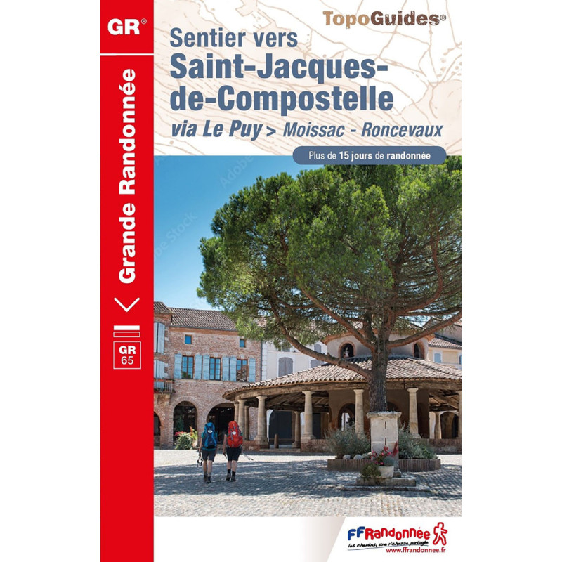 Carte randonnée GR65 SAINT-JACQUES, MOISSAC- RONCEVAUX 653