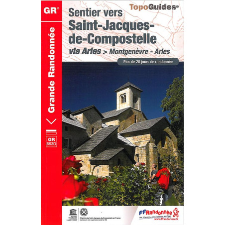 Carte randonnée GR653D ST-JACQUES DE MONTGENÈVRE À ARLES 6531