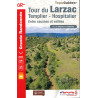 Carte randonnée GR71C/GR71D TOUR DU LARZAC 710