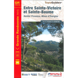Carte randonnée GRP ENTRE SAINTE-VICTOIRE ET SAINTE-BEAUME 1300