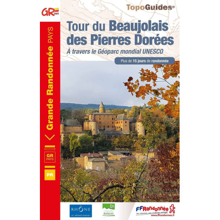 Carte randonnée GRP TOUR DU BEAUJOLAIS DES PIERRES DOREES 6900