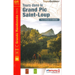 Carte randonnée GRP TOURS DANS LE GRAND PIC SAINT- LOUP 3401