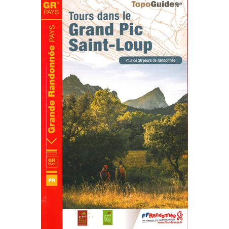 Carte randonnée GRP TOURS DANS LE GRAND PIC SAINT- LOUP 3401