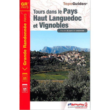 Carte randonnée GRP/GR787 TOURS DANS LE PAYS HAUT-LANGUEDOC ET VIGNOBLES 3400