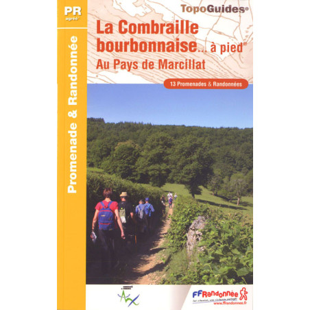 Carte randonnée COMBRAILLE BOURBONNAISE A PIED P034