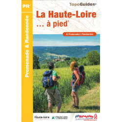 Carte randonnée LA HAUTE LOIRE A PIED D043