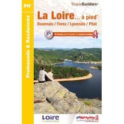 Carte randonnée LA LOIRE A PIED D042 ROANNAIS FOREZ LYONNAIS PILAT