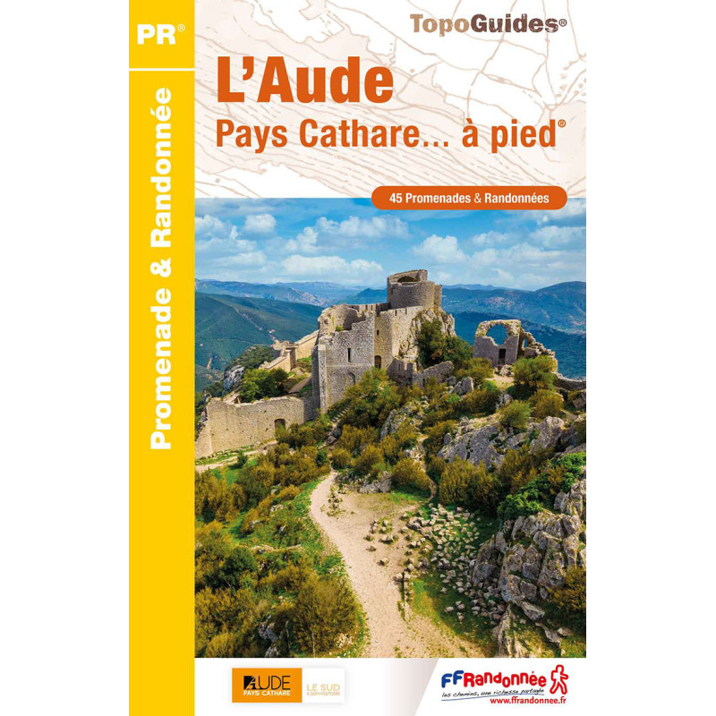 Carte randonnée L'AUDE ET PAYS CATHARE A PIED D011