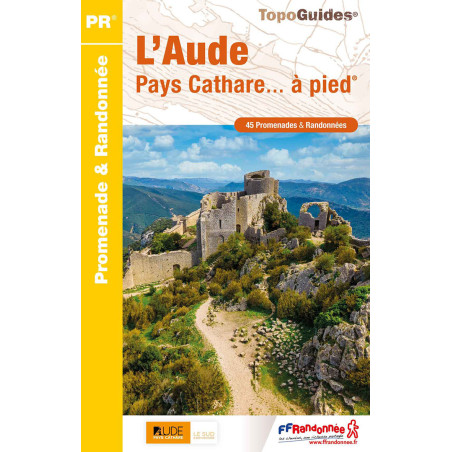 Carte randonnée L'AUDE ET PAYS CATHARE A PIED D011