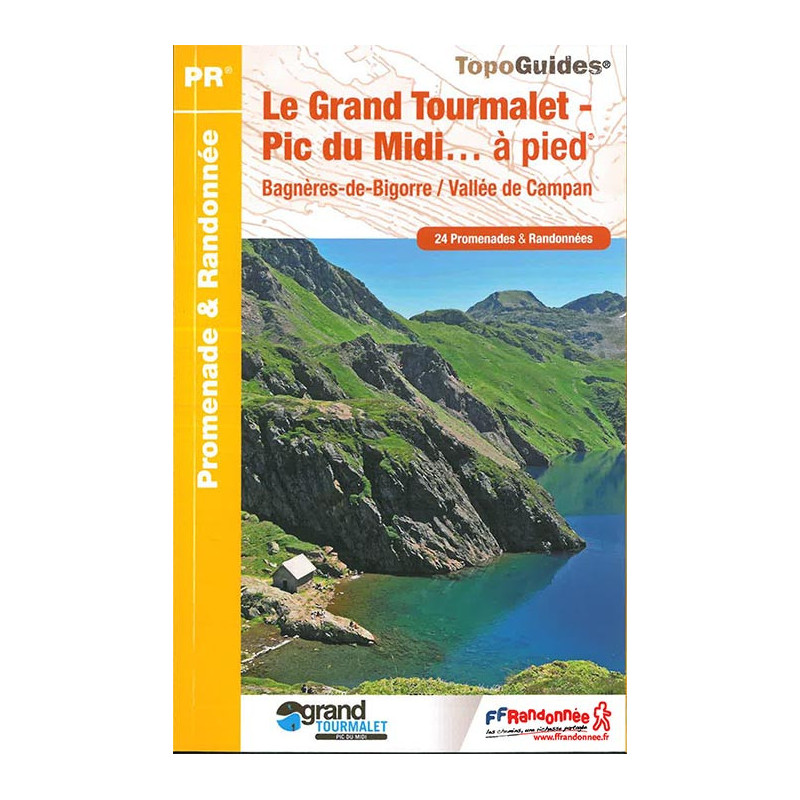 Carte randonnée LE GRAND TOURMALET-PIC DU MIDI A PIED BAGNIERES DE B/VAL CAMPAN ST08