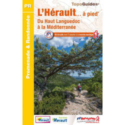 Carte randonnée L'HERAULT - A PIED DU HAUT LANGUEDOC A LA MEDITERRANEE D034