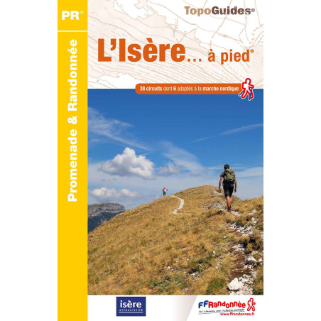 Carte randonnée L'ISERE A PIED D038