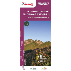 Carte randonnée GR4/GR400/GR30 LA TRAVERSEE DES VOLCANS D'AUVERGNE - TOPOCARTE T631