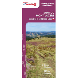 Carte randonnée GR68 LE TOUR DU MONT LOZERE T481 TOPOCARTE