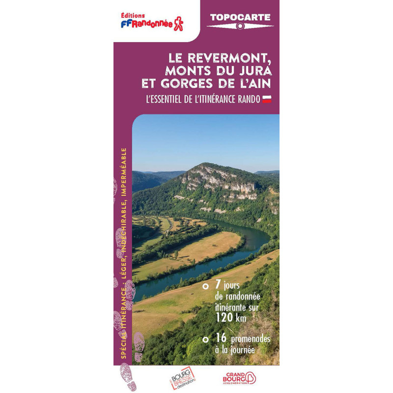 Carte randonnée GRP LE REVERMONT MONTS DU JURA ET GORGES DE L'AIN T011 Carte randonnée GRP LE REVERMONT MONTS DU JURA ET GORGES DE L'AIN T011
