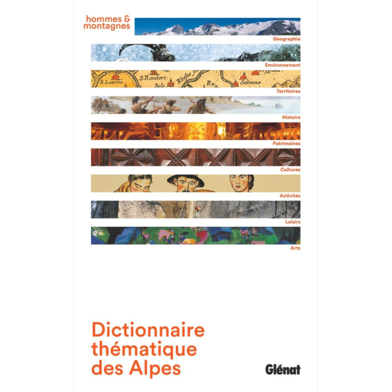 Carte randonnée DICTIONNAIRE THEMATIQUE DES ALPES
