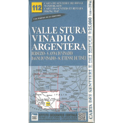 Carte randonnée N*112 VALLE STURA VINADIO ARGENTERA