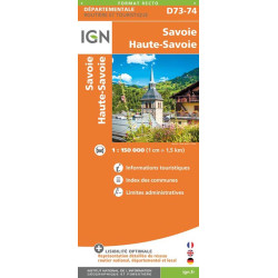 Carte randonnée D73 D74 SAVOIE HAUTE-SAVOIE