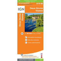 Carte randonnée D79 D86 DEUX-SEVRES VIENNE