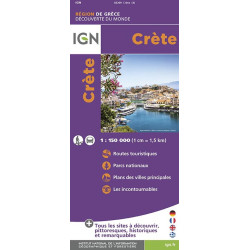 Carte randonnée CRETE RECTO VERSO