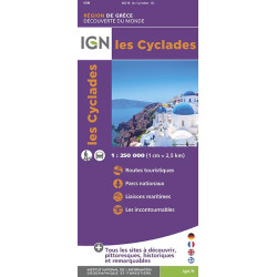 Carte randonnée LES CYCLADES