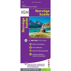 Carte randonnée NORVEGE SUEDE