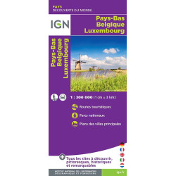 Carte randonnée PAYS BAS - BELGIQUE - LUXEMBOURG