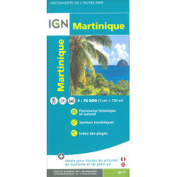 Carte randonnée MARTINIQUE