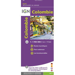 Carte randonnée COLOMBIE