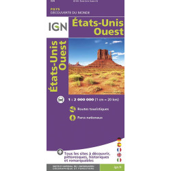 Carte randonnée ETATS-UNIS OUEST