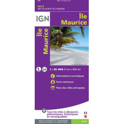 Carte randonnée ILE MAURICE