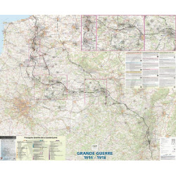 Carte POSTER GRANDE GUERRE 1914-1918 PLASTIFIE 121 CM X 100 CM