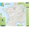 Carte POSTER VOIES VERTES VELOROUTES PLASTIFIE 98 CM X 119 CM