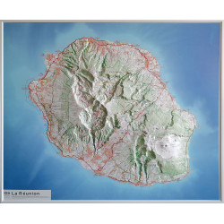Carte relief 60075 LA REUNION