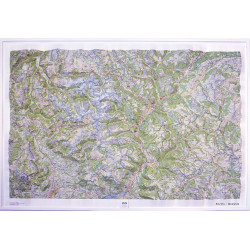 Carte relief 60170 ECRINS-QUEYRAS 113CM X 80CM