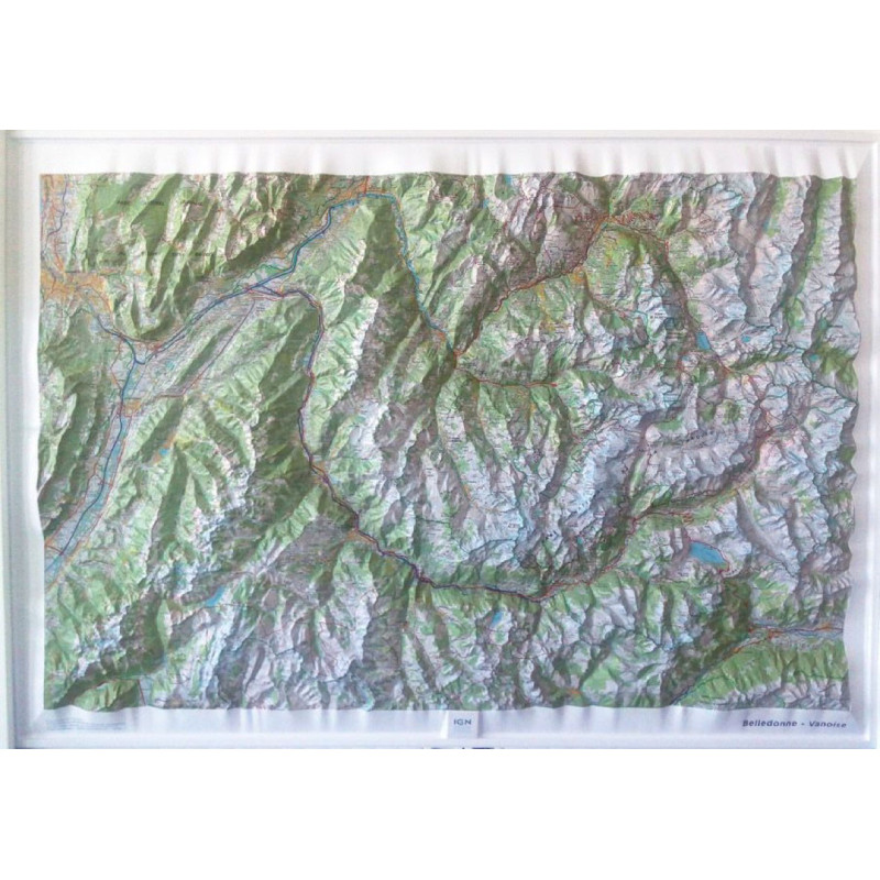 Carte relief 60173 BELLEDONNE VANOISE 80CM X 113CM Carte relief 60173 BELLEDONNE VANOISE 80CM X 113CM