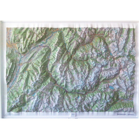 Carte relief 60173 BELLEDONNE VANOISE 80CM X 113CM