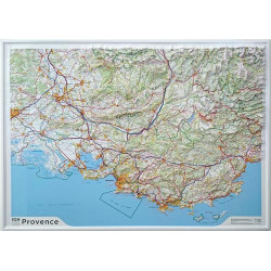 Carte relief 60202 PROVENCE 80 CM X 113 CM