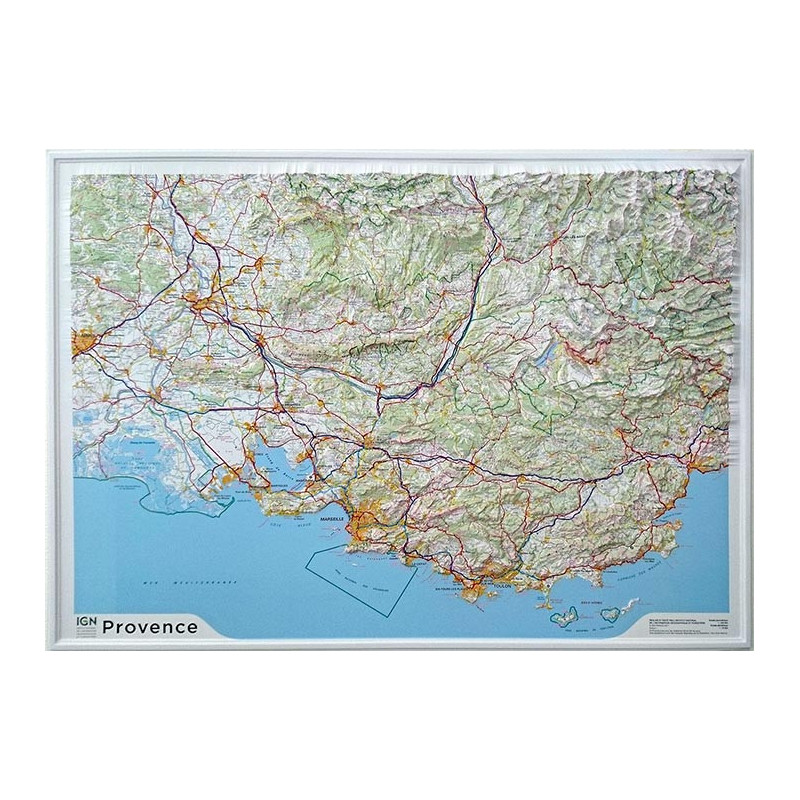 Carte relief 60202 PROVENCE 80 CM X 113 CM Carte relief 60202 PROVENCE 80 CM X 113 CM