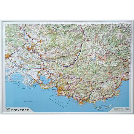 Carte relief 60202 PROVENCE 80 CM X 113 CM