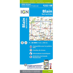 Carte randonnée 1222SB BLAIN   NORT SUR ERDRE
