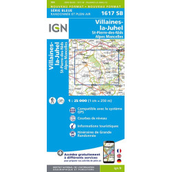 Carte randonnée 1617SB VILLAINES-LA-JUHEL ST-PIERRE-DES-NIDS ALPES MANCELLES