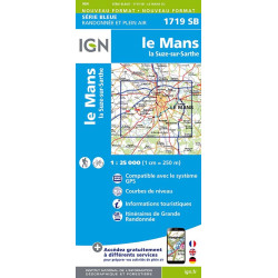 Carte randonnée 1719SB LE MANS LA SUZE-SUR-SARTHE