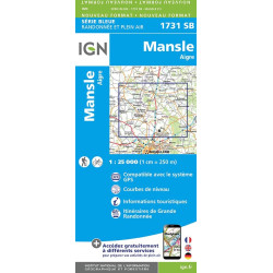 Carte randonnée 1731SB MANSLE AIGRE