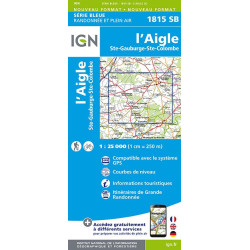 Carte randonnée 1815SB L'AIGLE SAINTE-GAUBURGE SAINTE-COLOMBE